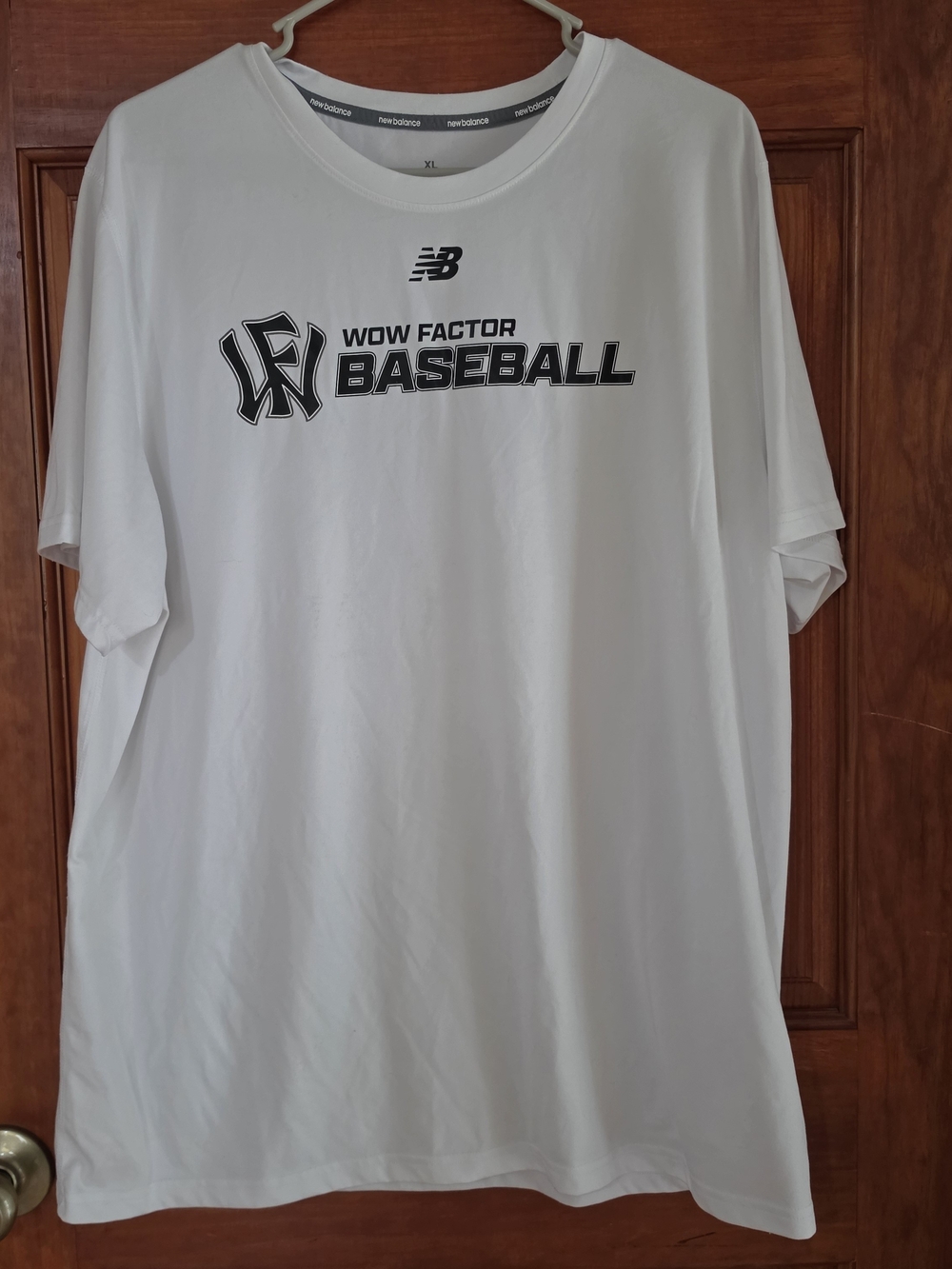 New Balance White 'Wow Factor Baseball' Performance Tee